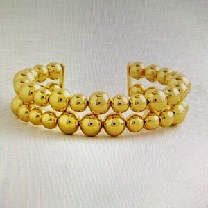 BNWOT  JCrew Metal ball open cuff bracelet